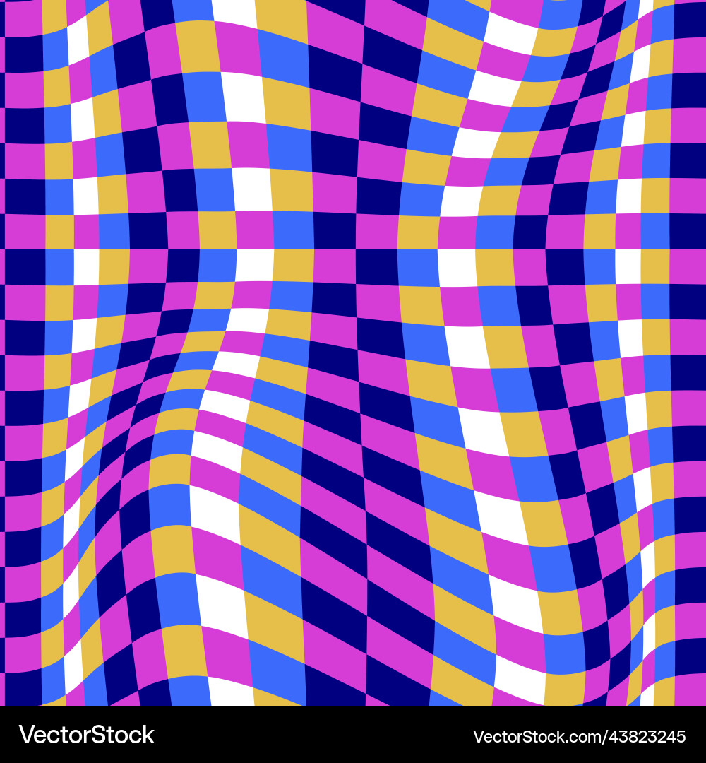 Flat design checkerboard pattern vector image