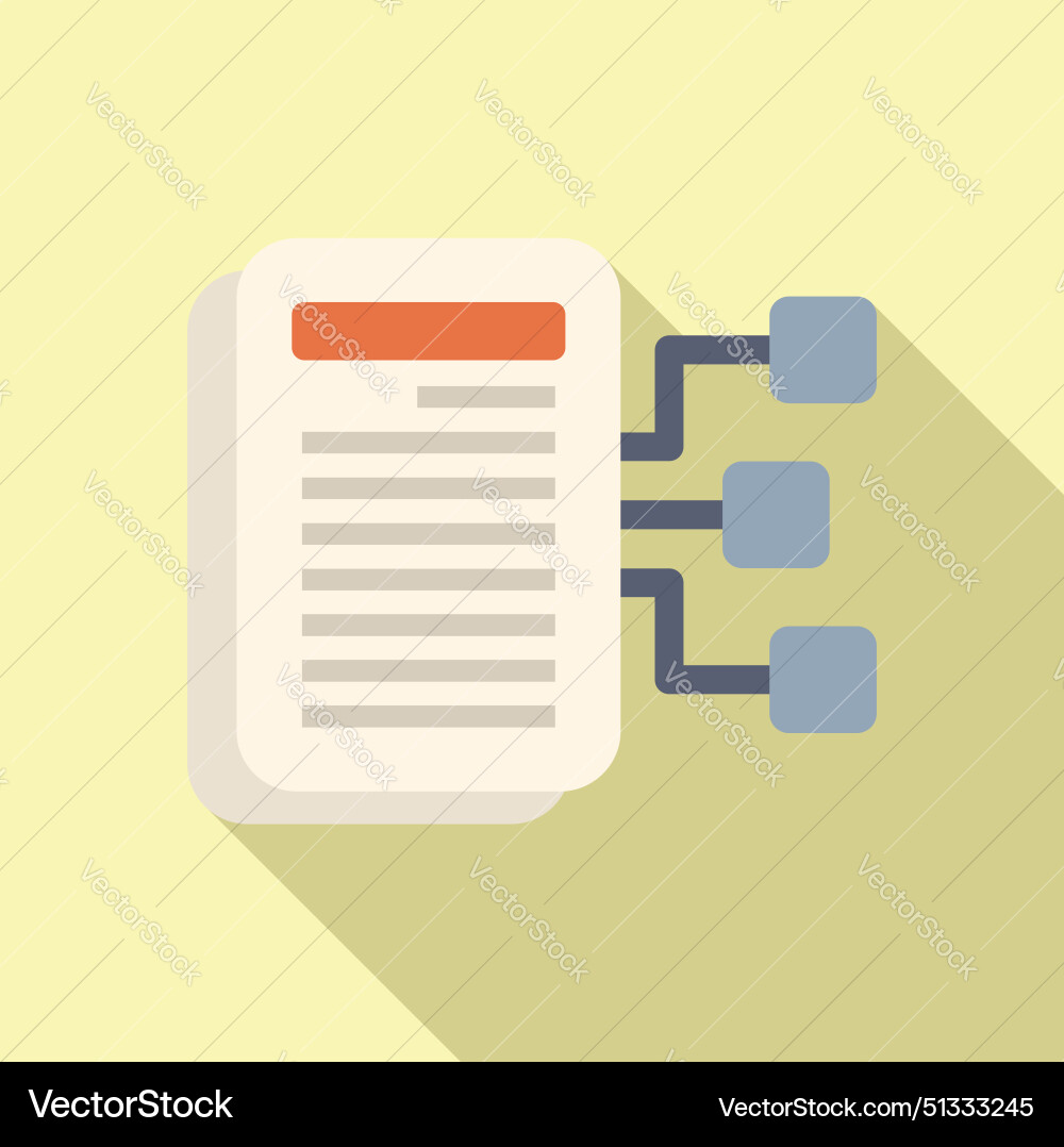 Flat design icon of document workflow Flat design icon of document workflow vector image