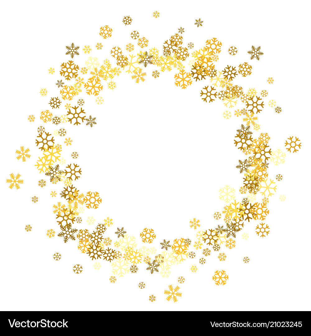 Frame or border of random scatter snowflakes Frame or border of random scatter snowflakes vector image