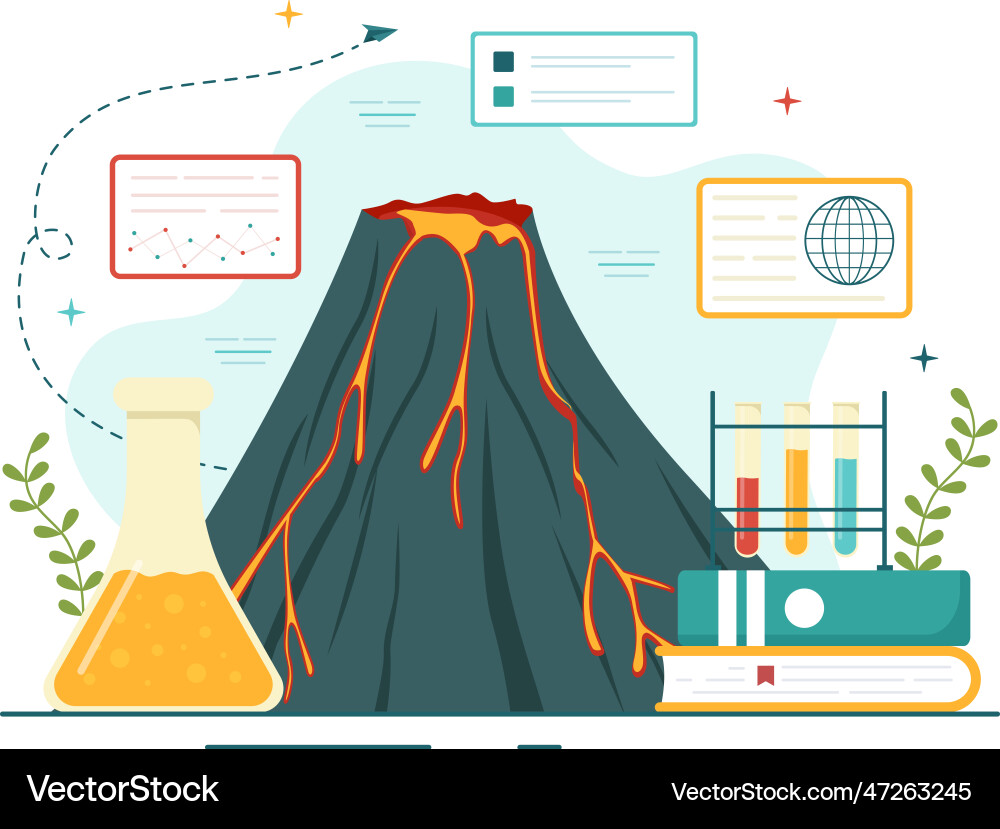 Geologist with soil analysis and features Geologist with soil analysis and features Vector Image
