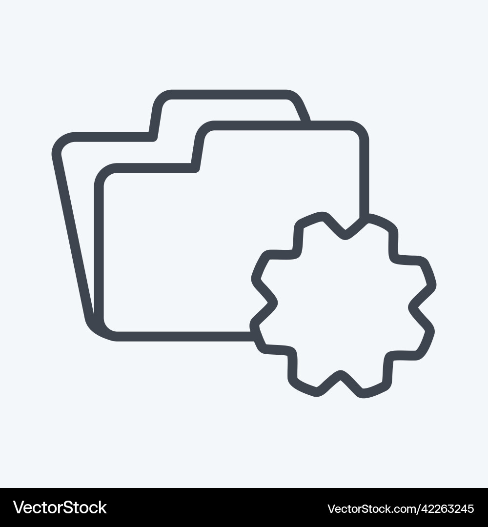 Icon folder settings suitable for programming Icon folder settings suitable for programming vector image