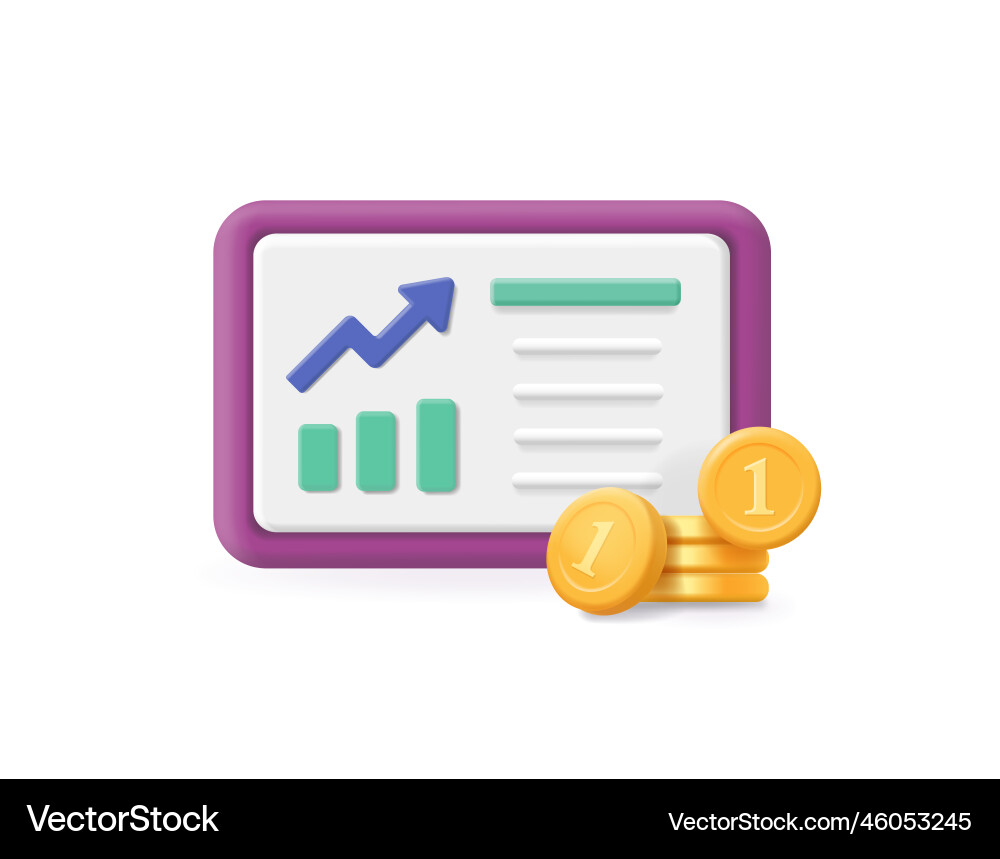 Investment icon coind and graph money chart Investment icon coind and graph money chart vector image