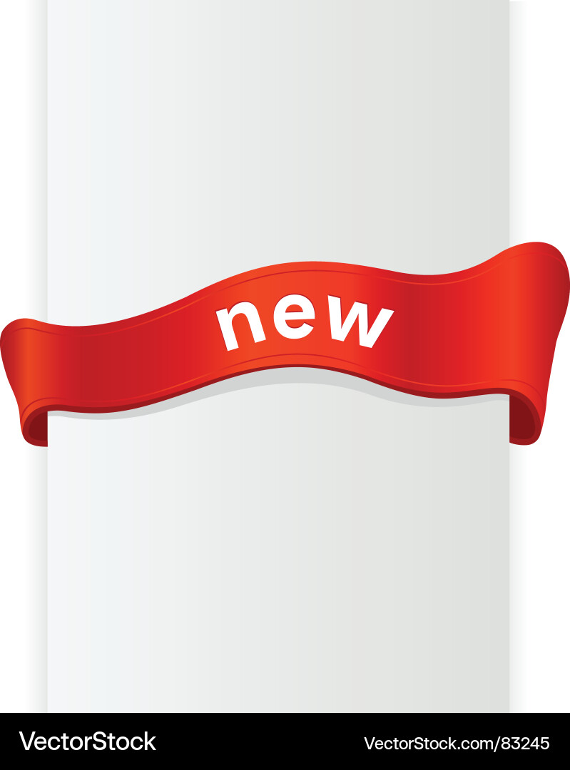 Ribbon with text Vector Image