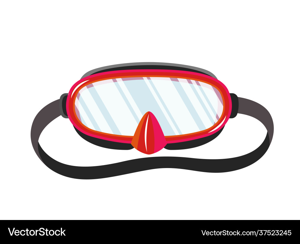 Snorkel mask for diving and swimming Snorkel mask for diving and swimming vector image