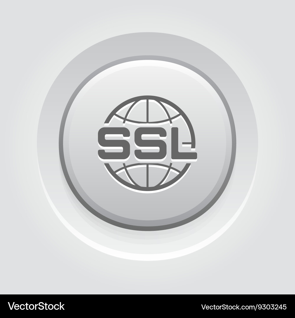 SSL Security Icon - Lock & Shield vector image