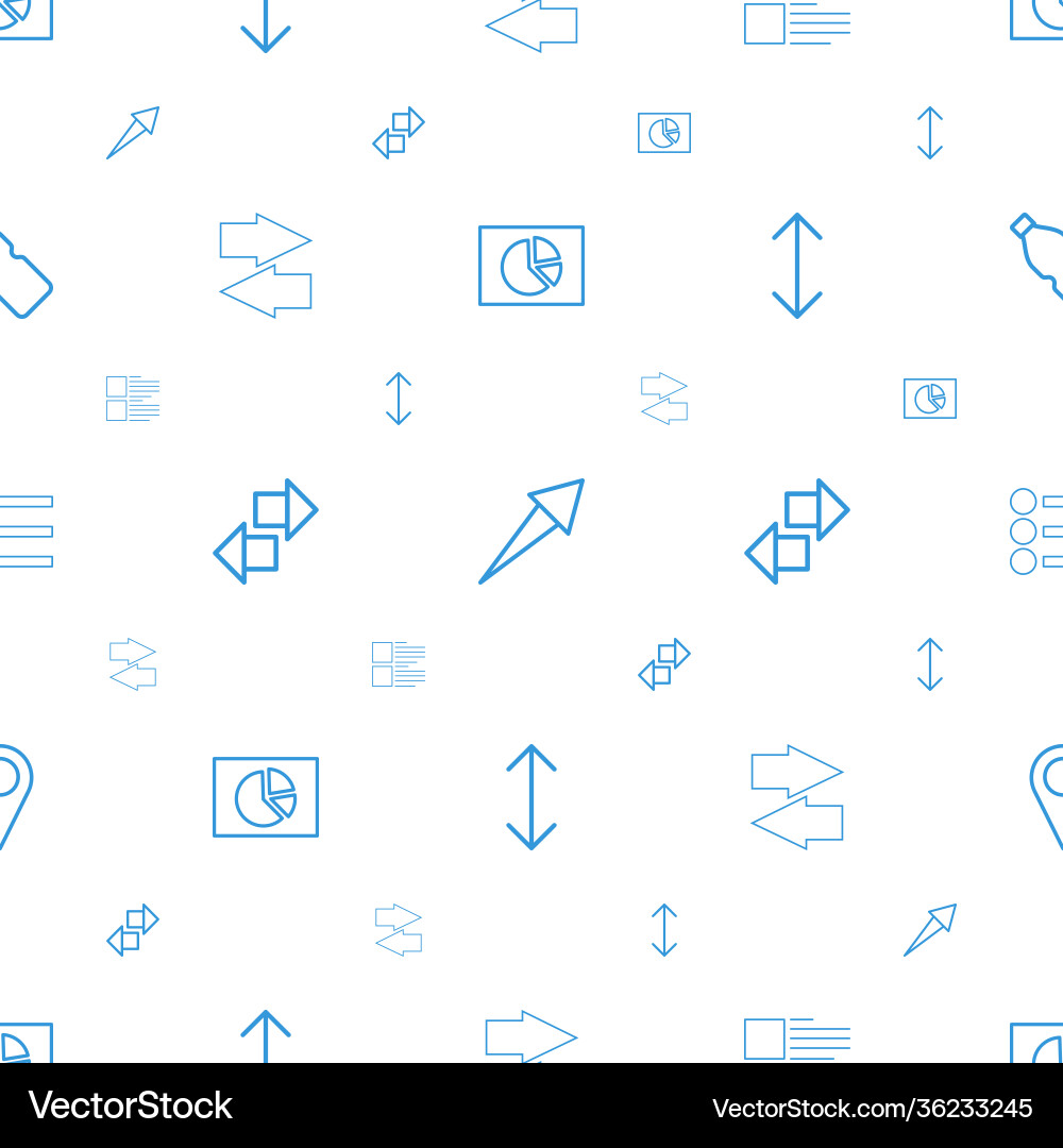 Ui icons pattern seamless white background vector image