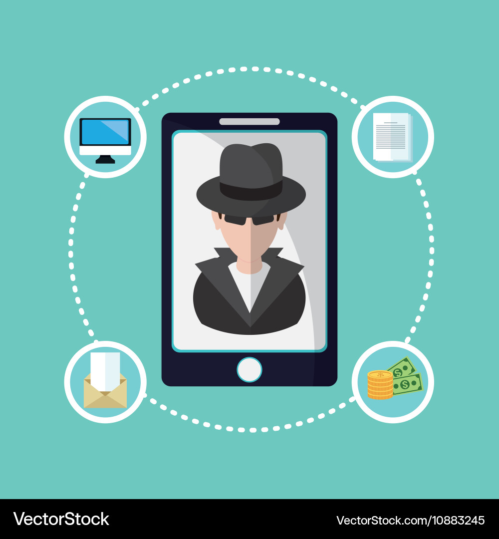 Virtual security system icons image Vector Image