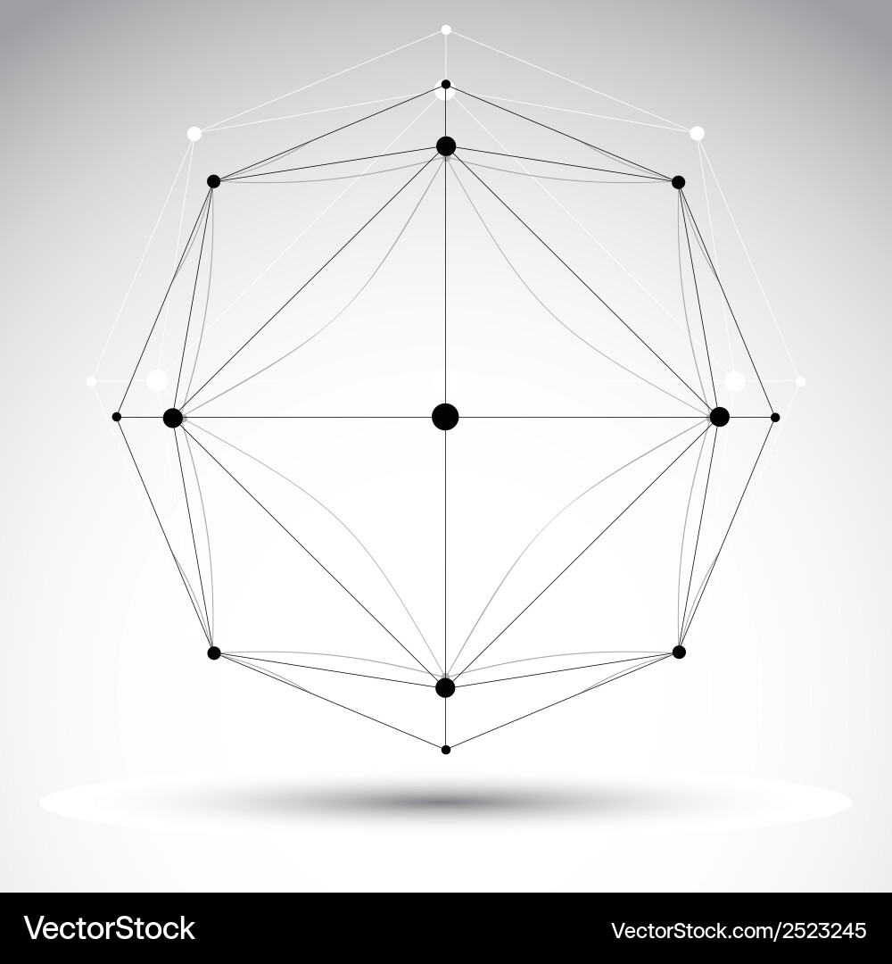 Wireframe Geometric Object vector image