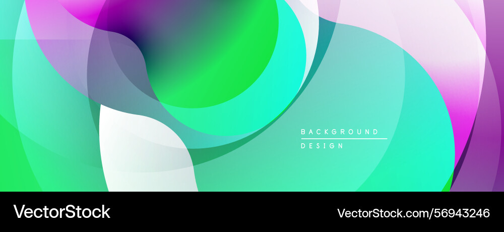 Abstract fluid shapes overlap creating vibrant Abstract fluid shapes overlap creating vibrant Vector Image