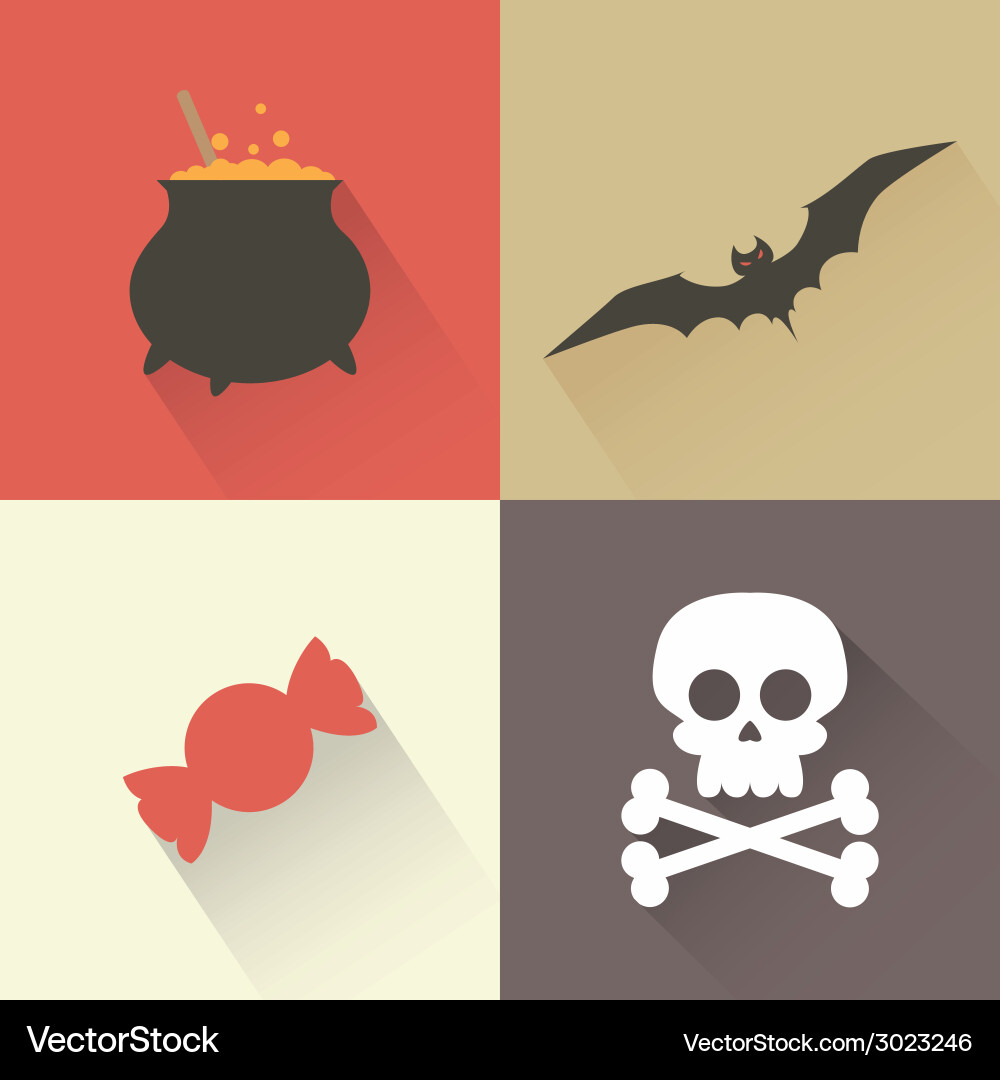 Abstract halloween objects on a special background vector image