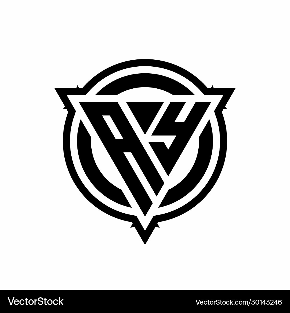 Ax logo with triangle shape and circle vector image