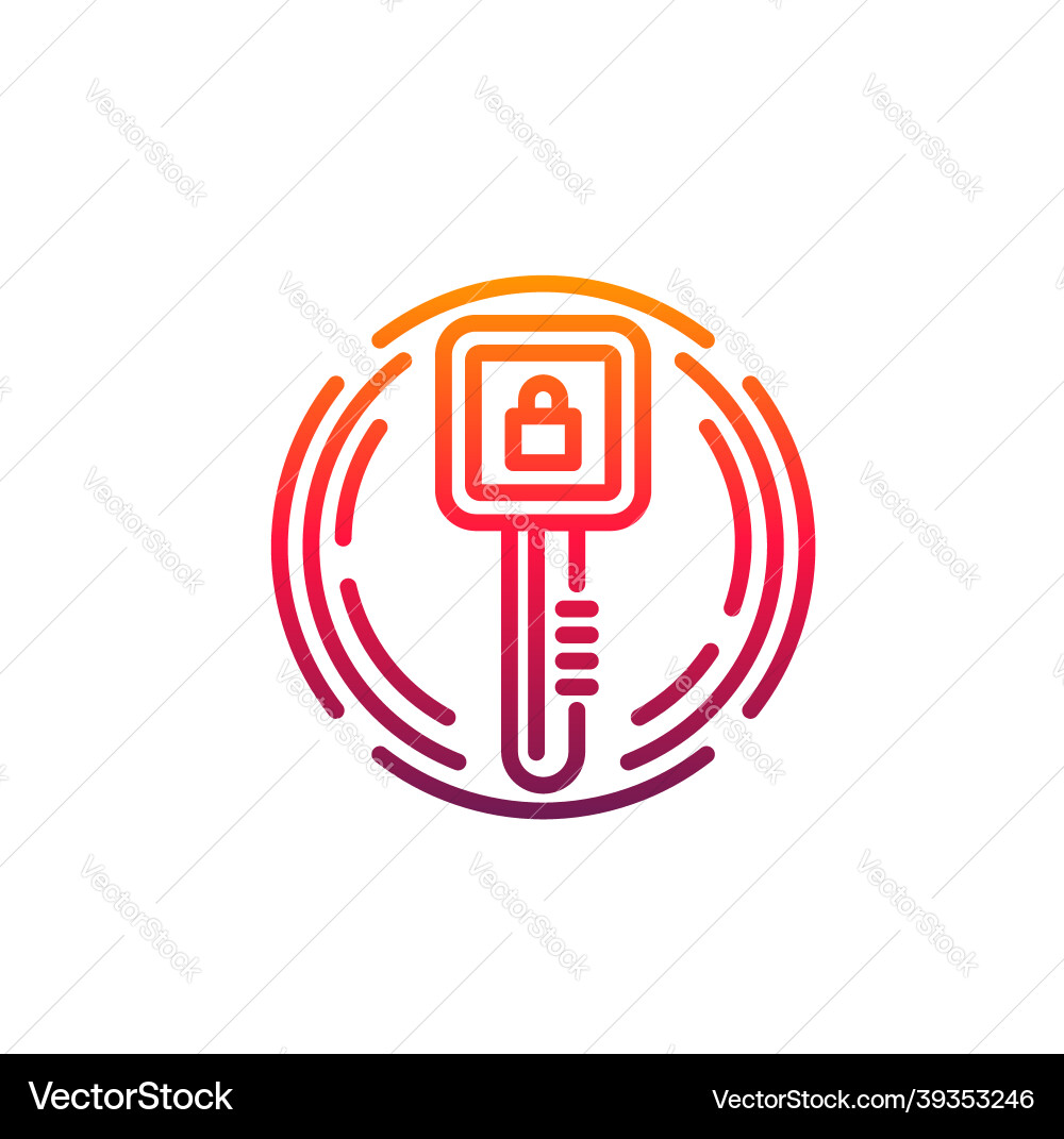 Cyber security icon digital access key padlock Cyber security icon digital access key padlock vector image