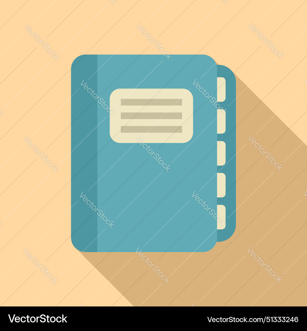 Flat design of a notebook Flat design of a notebook Vector Image