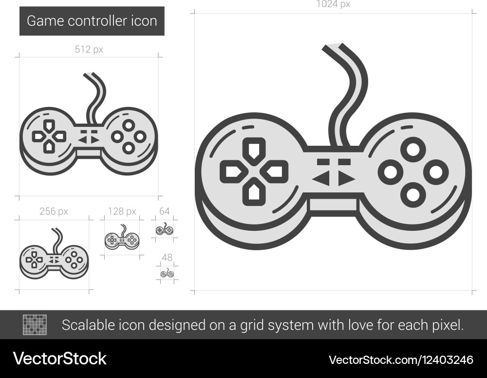 Game controller line icon Vector Image