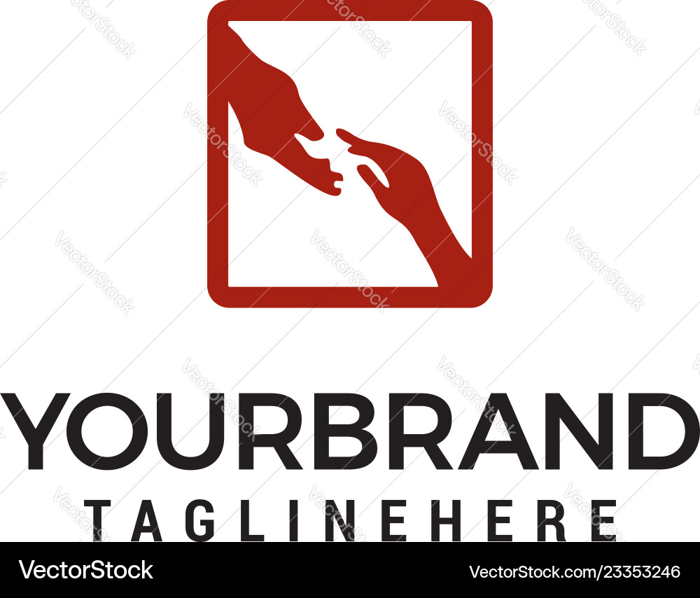 Handhilfe Logo Design Vorlage Handhilfe Logo Design Vorlage vektorbild