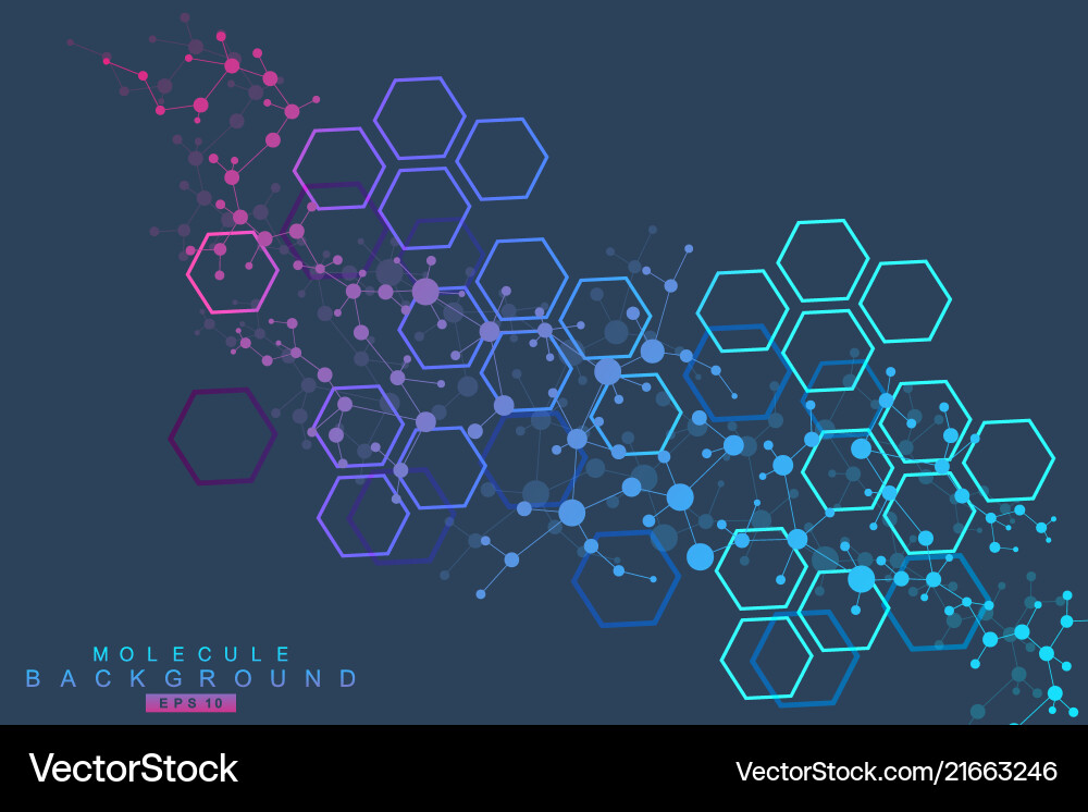 Hexagonal Data Network vector image
