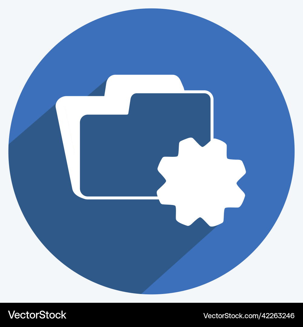 Icon folder settings suitable for programming Icon folder settings suitable for programming vector image