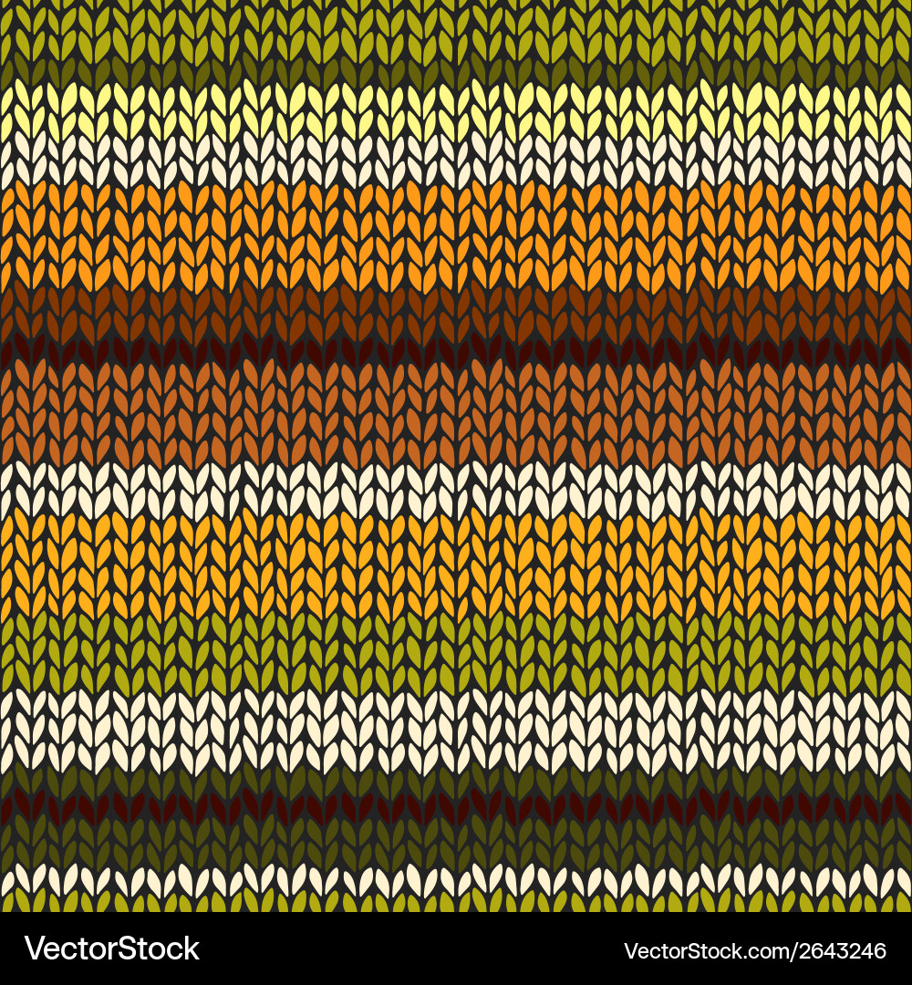 Seamless pattern with colorful knitted stripes Vector Image