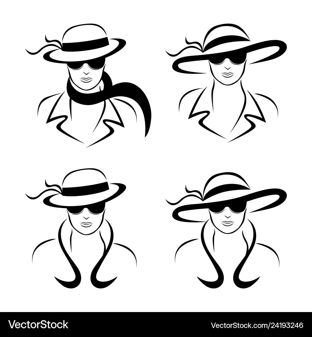 Stilvolle Frau Logo Stilvolle Frau Logo vektorbild