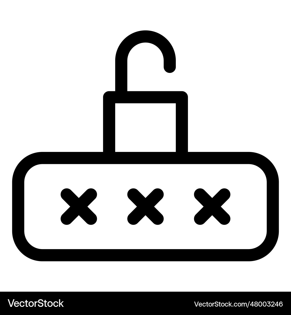 System unlock through a secured passcode vector image