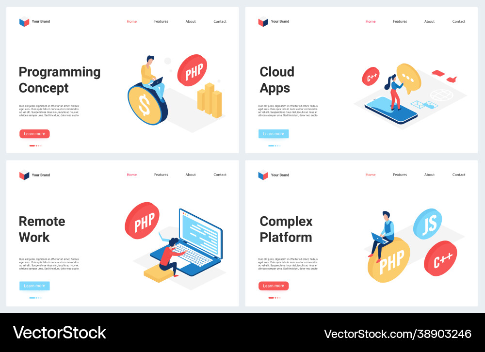 Web development platform digital optimization vector image