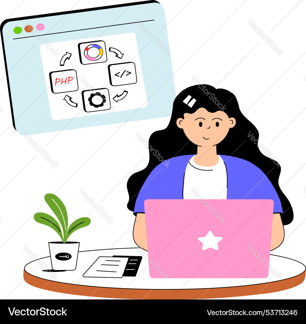 Webpage development Vector Image