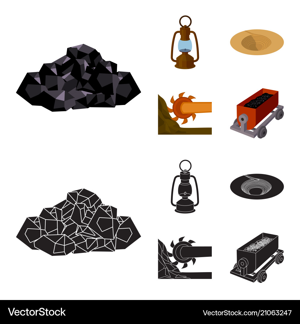 A miner lamp funnel mining combine Vector Image