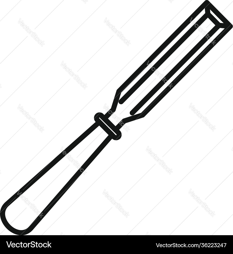 Chisel tool icon outline style Chisel tool icon outline style vector image