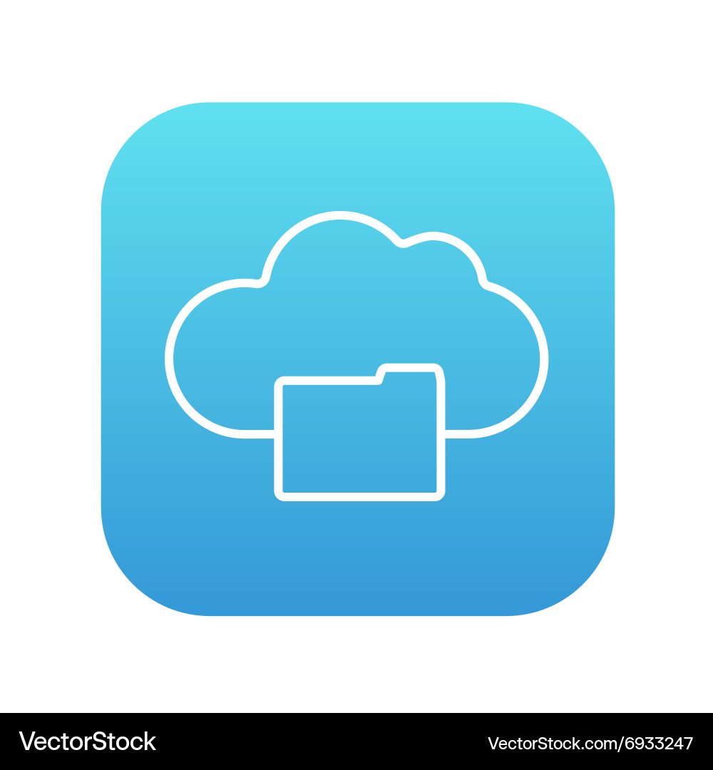 Cloud computing line icon vector image