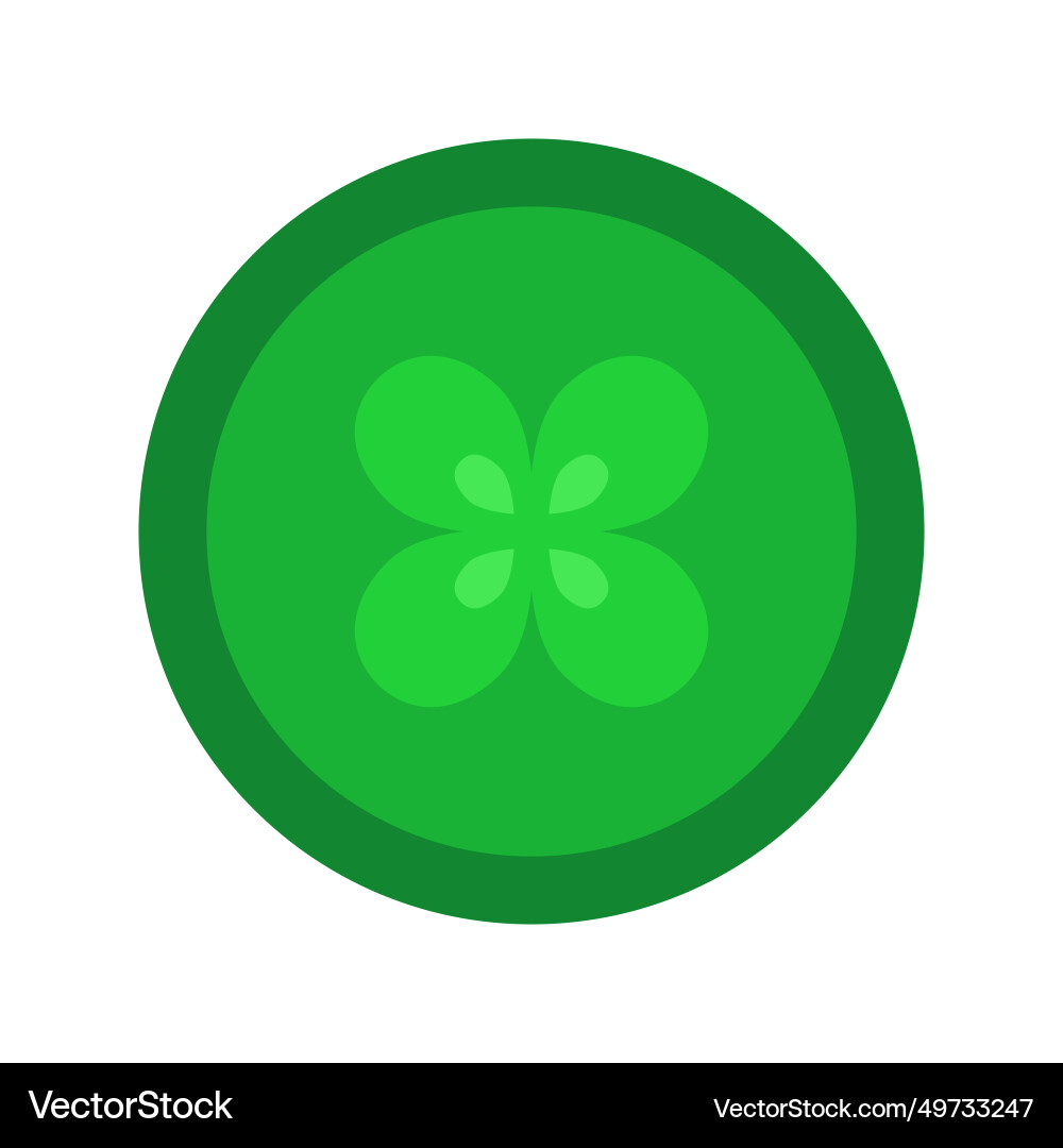 Cucumber slice top view Cucumber slice top view vector image