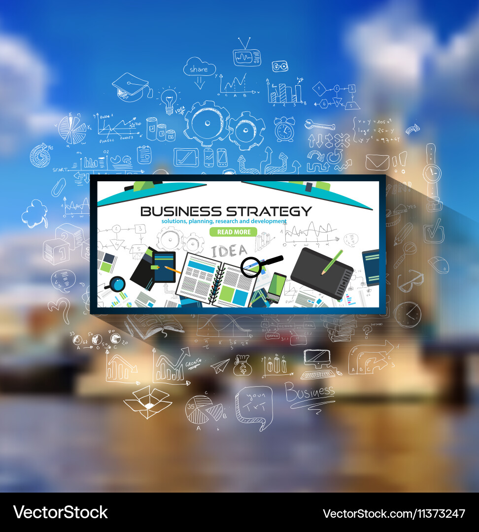 Flat style design concepts for business strategy Vector Image