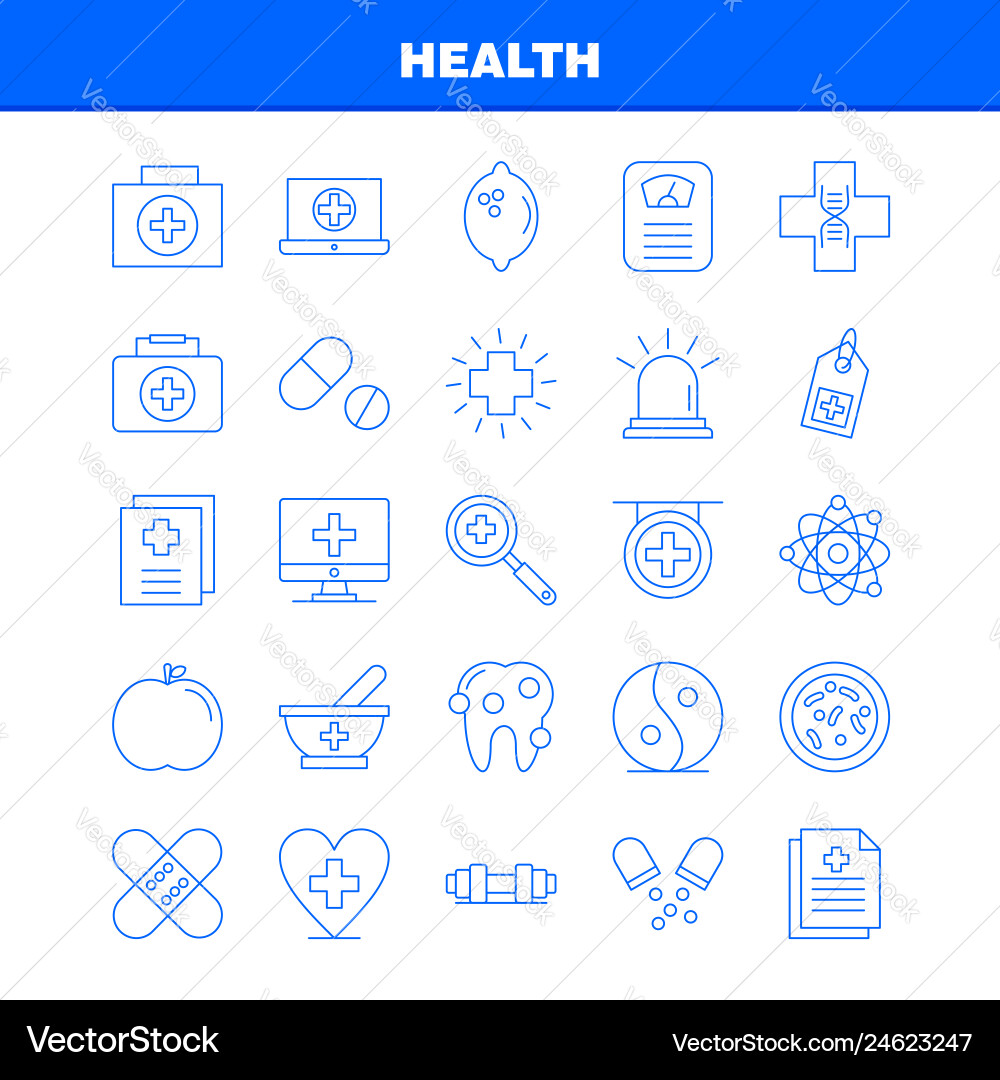 Health line icon for web print and mobile uxui Health line icon for web print and mobile uxui vector image