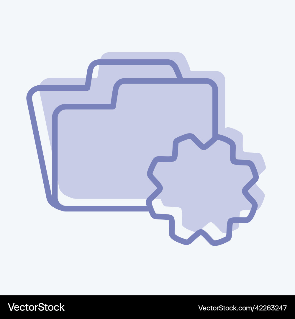Icon folder settings suitable for programming Icon folder settings suitable for programming vector image