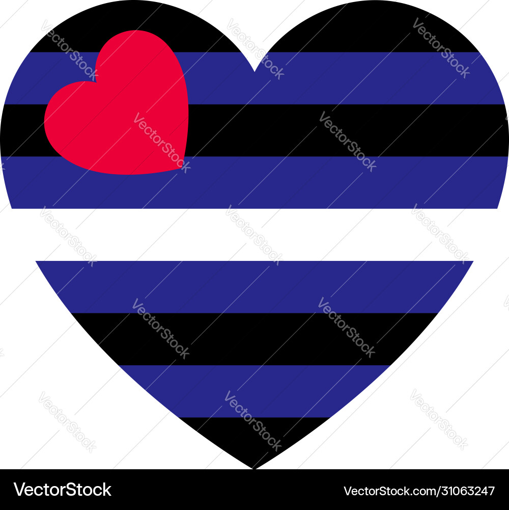 Lgbt pride flag in heart shape icon on white Lgbt pride flag in heart shape icon on white vector image