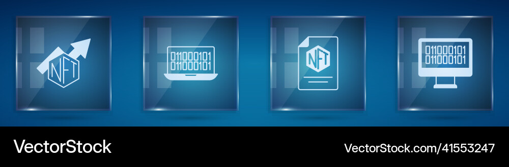 Nft Growth Bar Diagramm binäre Code Vertrag Nft Growth Bar Diagramm binäre Code Vertrag vektorbild