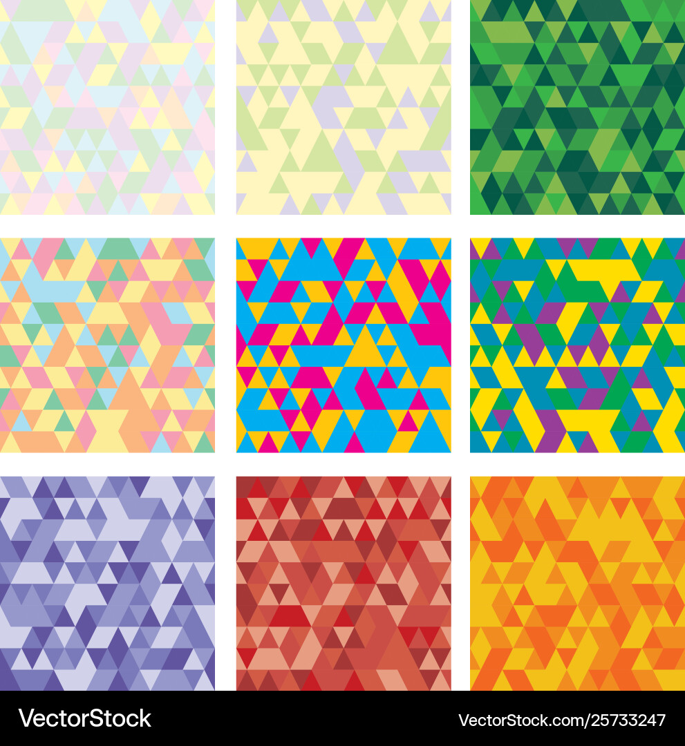 Set 9 geometric pattern mosaic texture Set 9 geometric pattern mosaic texture vector image