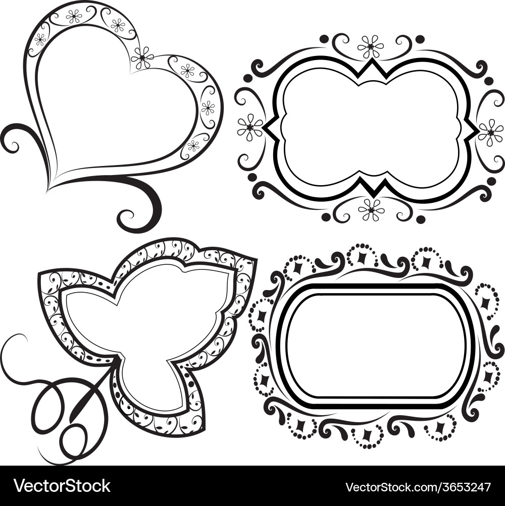 Set frames vector image