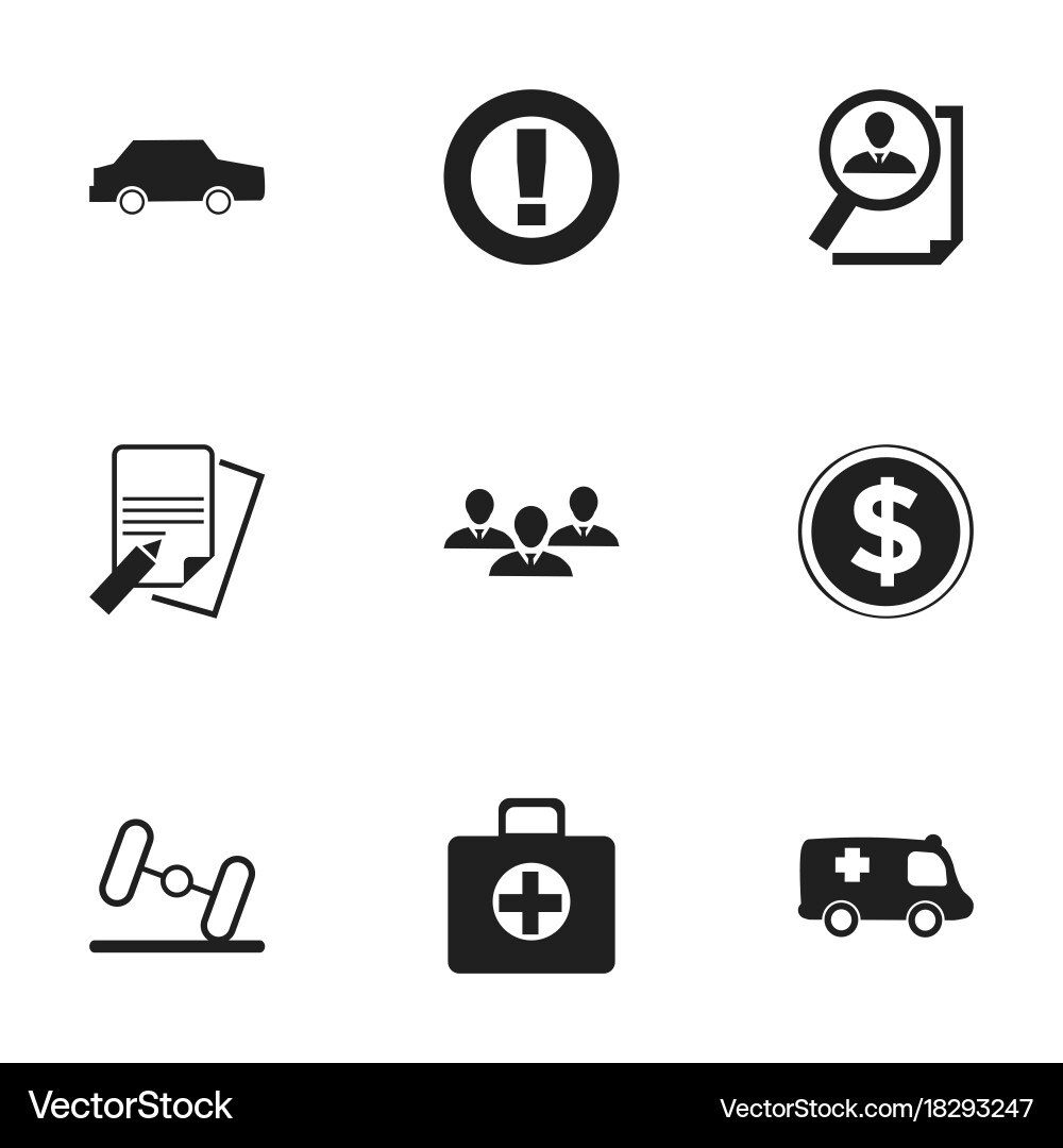 Set of 9 editable complex icons includes symbols vector image