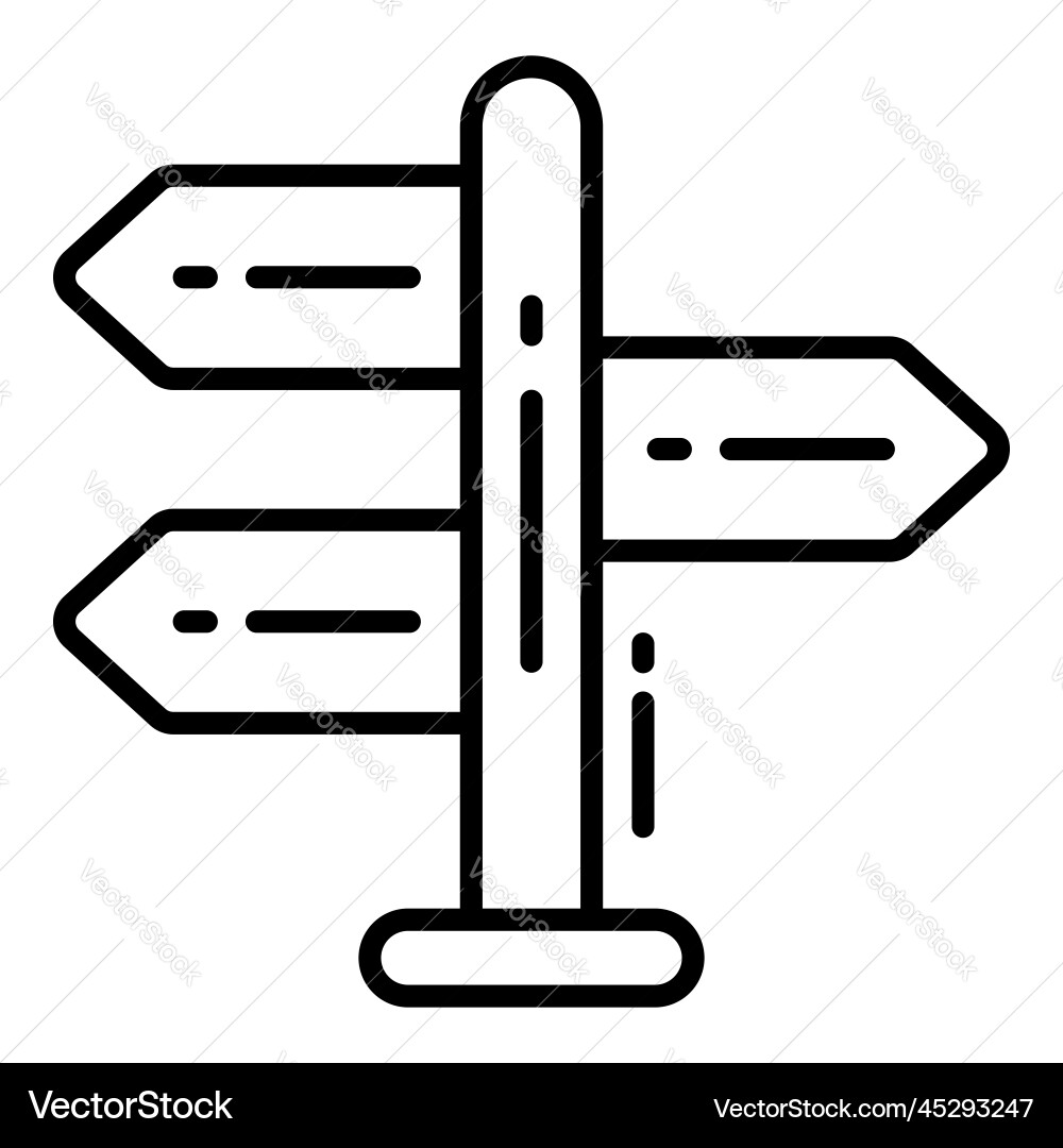 Signpost icon related map location and navigation Vector Image