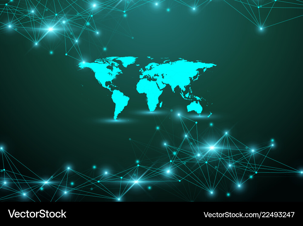 Technology abstract background with connected line Technology abstract background with connected line vector image