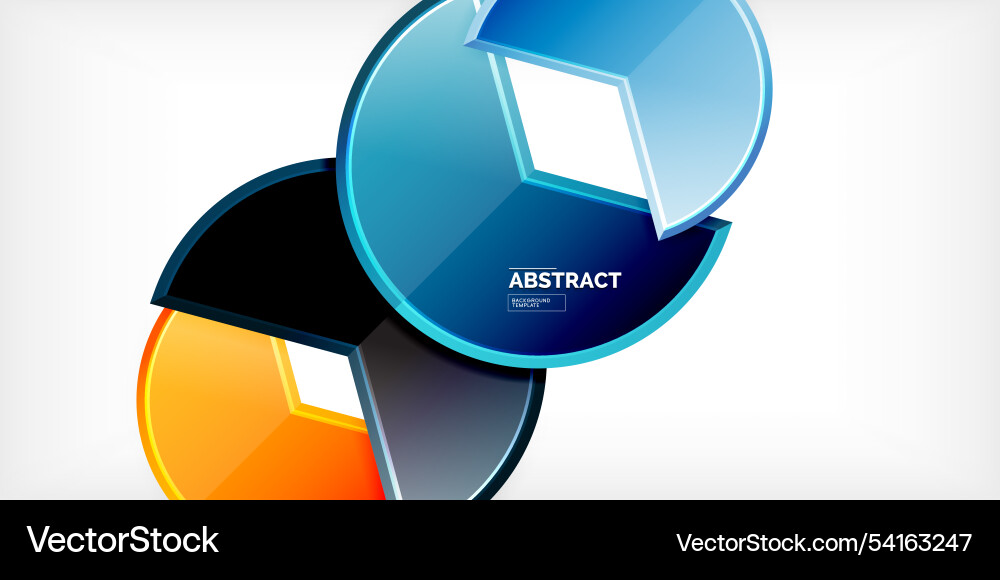 Trendy round shapes with triangular angle design Trendy round shapes with triangular angle design Vector Image