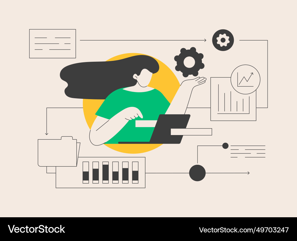 Workflow abstract concept Workflow abstract concept vector image