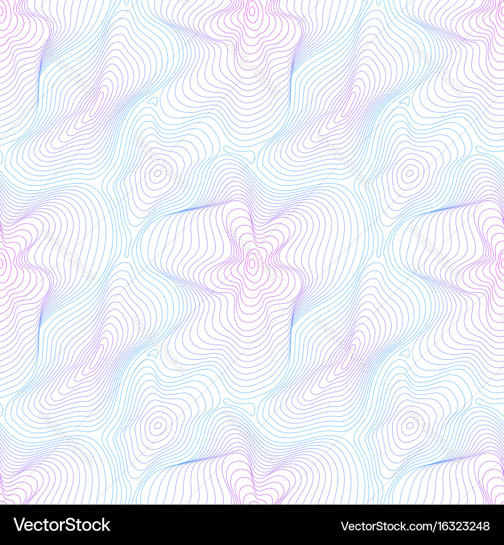 3d seamless pattern fluid curved lines vector image