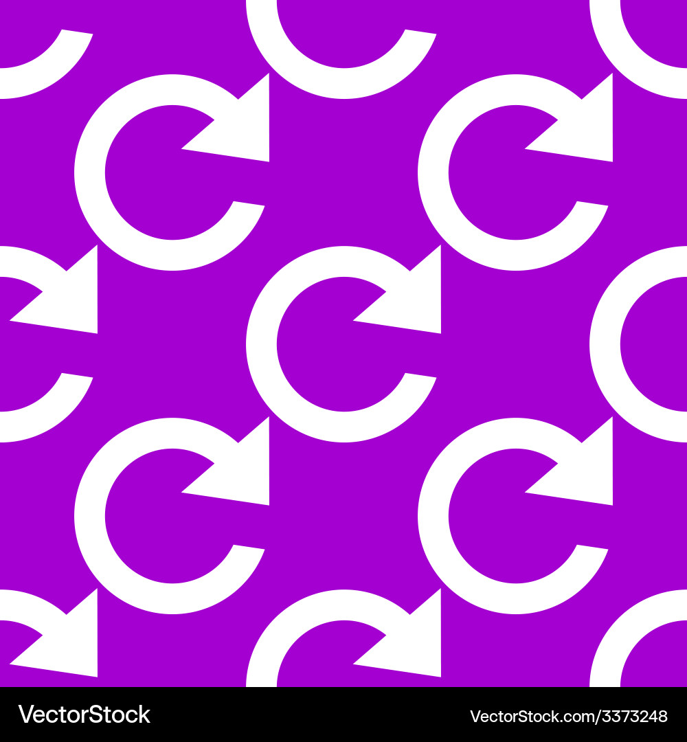 Arrow update web icon flat design seamless pattern Vector Image