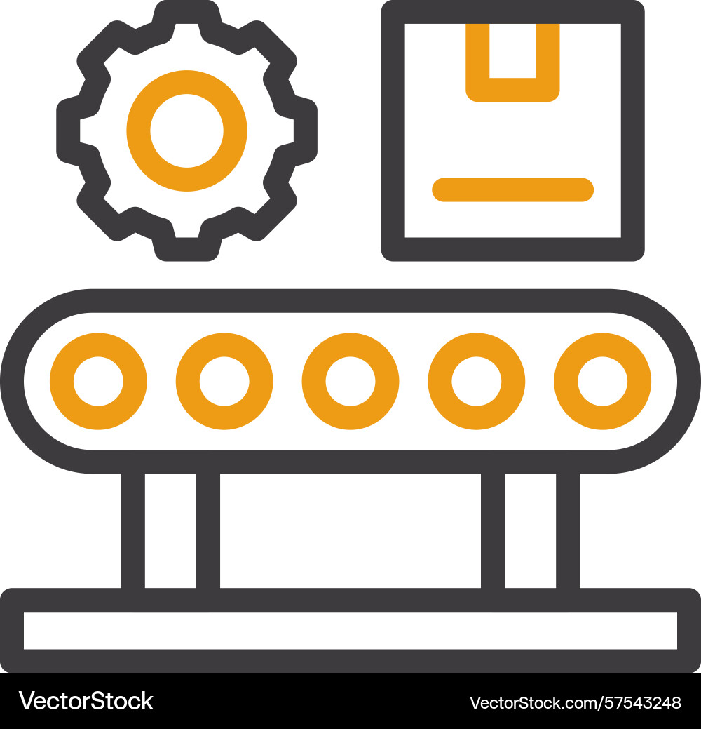 Assembly line two color icon vector image