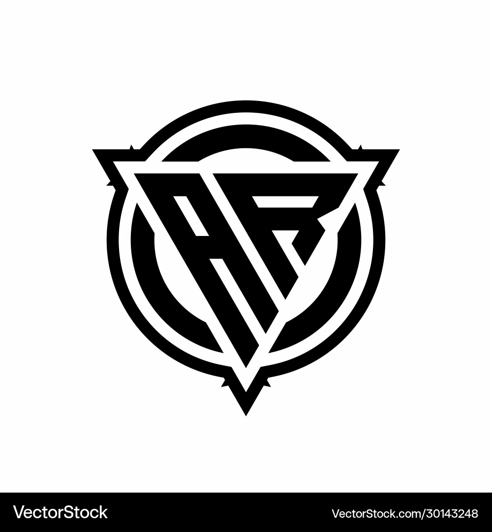 Ax logo with triangle shape and circle vector image