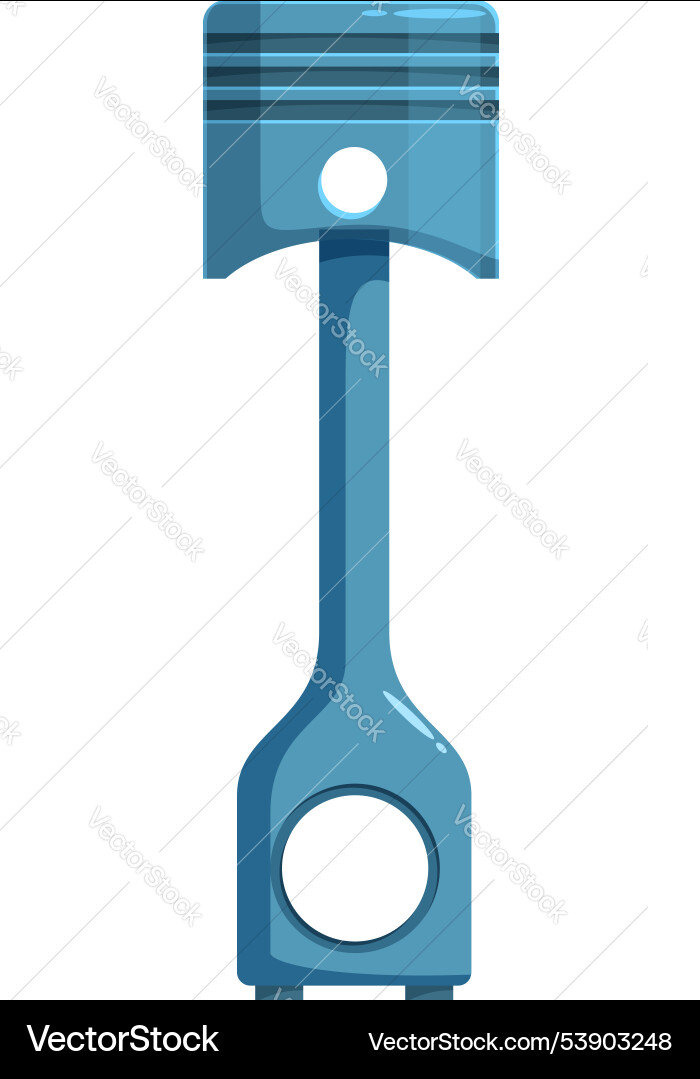 Blue piston part converting energy in an engine Blue piston part converting energy in an engine vector image