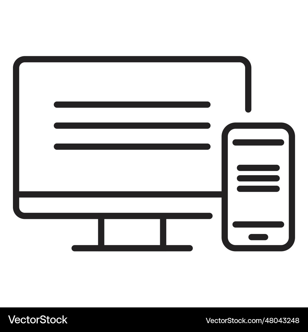 Computer web and mobile icon vector image