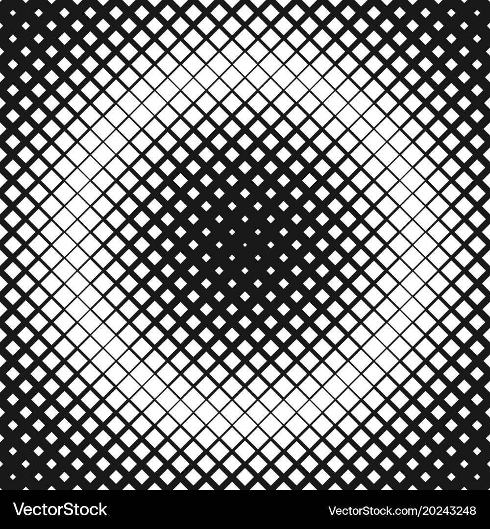 Geometrical halftone diagonal square pattern vector image