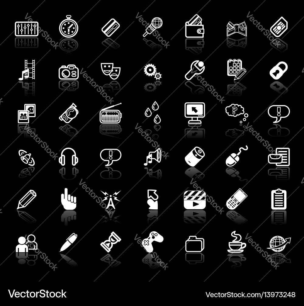 Internet media application icon set Internet media application icon set vector image